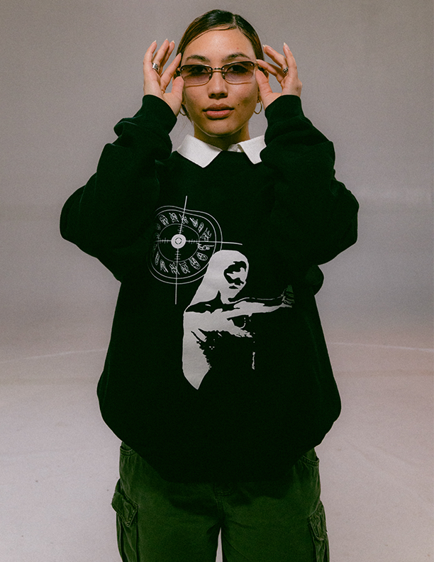 Black Naomi Silhouette Crewneck