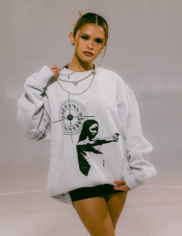 Grey Naomi Silhouette Crewneck