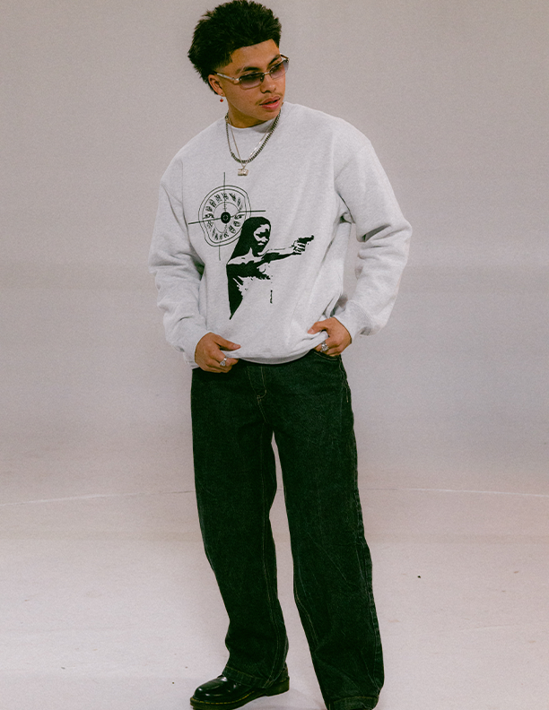 Grey Naomi Silhouette Crewneck